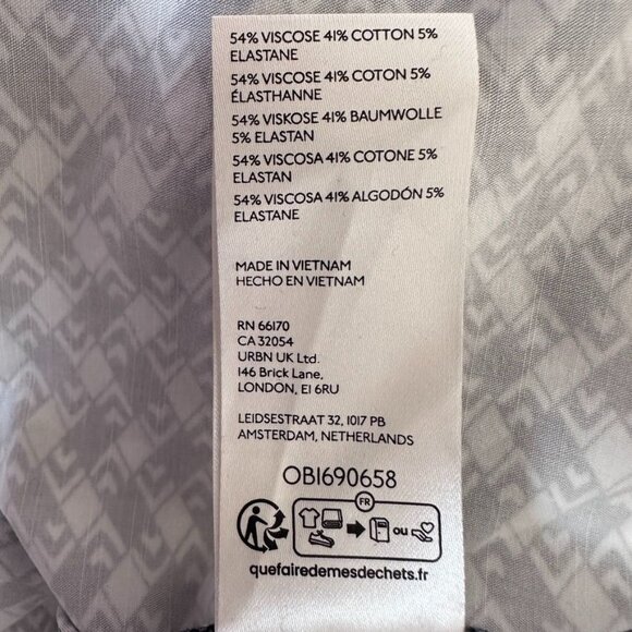 Anthropologie Ariana Asymmetrical Ruffle-Hem Dress  Black & White Size L NWT - Picture 9 of 14